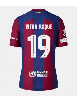 Ženski Nogometna dresi replika Barcelona Vitor Roque #19 Domači 2023-24 Kratek rokav